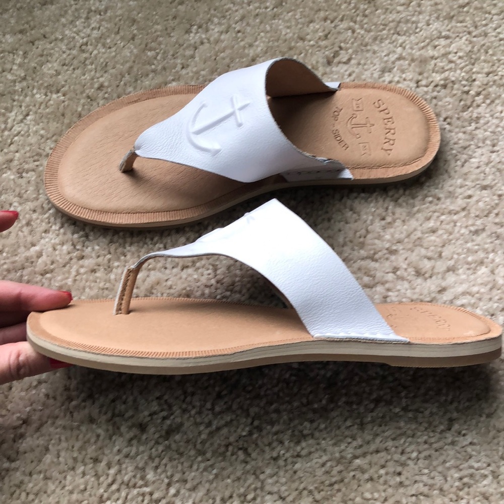 Sperry Womens Sea Port Thong leather sandal 7.5 - Picture 2 of 6
